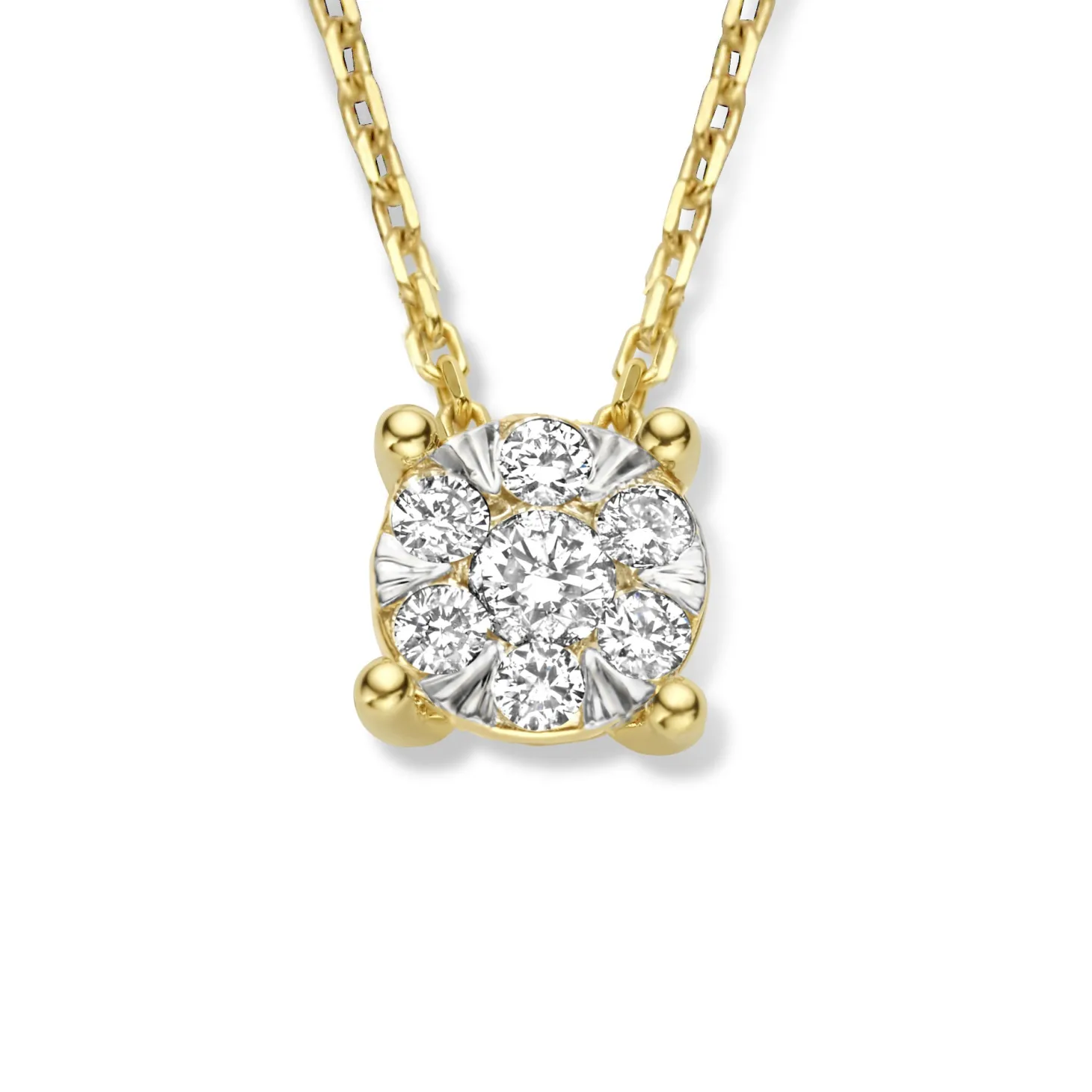Isabel Bernard De la Paix Hanaé 14 karaat gouden collier met diamant 0.08 karaat Hot