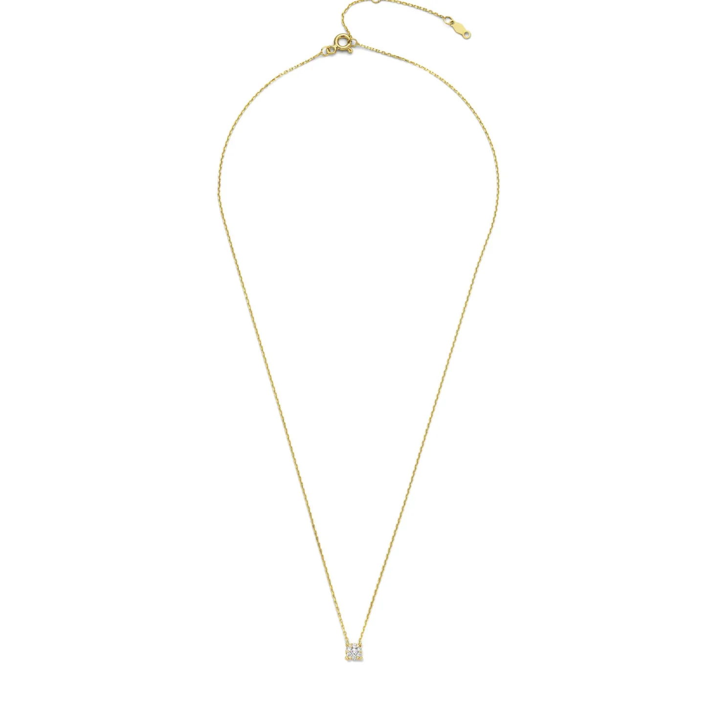 Isabel Bernard De la Paix Hanaé 14 karaat gouden collier met diamant 0.08 karaat Hot