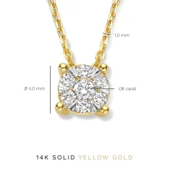 Isabel Bernard De la Paix Hanaé 14 karaat gouden collier met diamant 0.08 karaat Hot