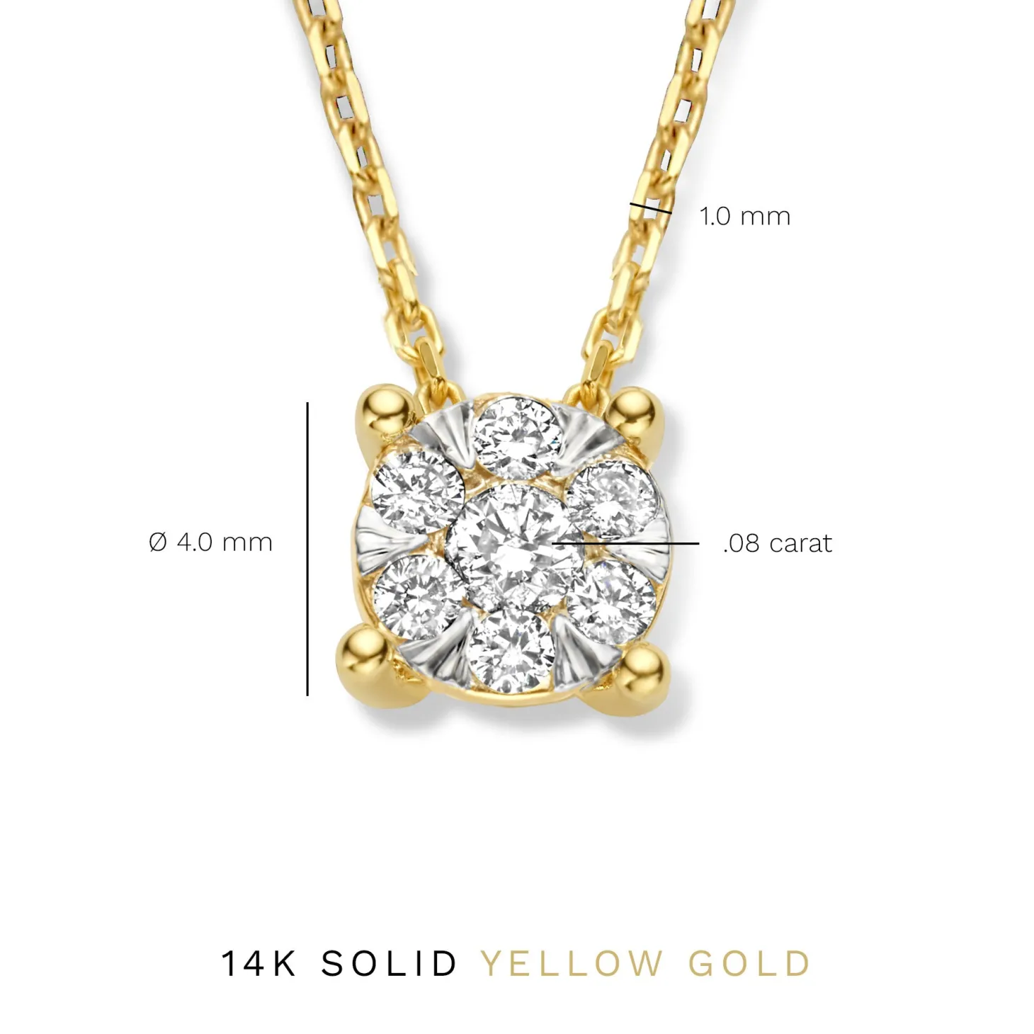 Isabel Bernard De la Paix Hanaé 14 karaat gouden collier met diamant 0.08 karaat Hot