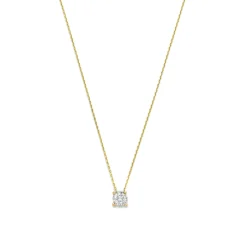 Isabel Bernard De la Paix Hanaé 14 karaat gouden collier met diamant 0.14 karaat Online