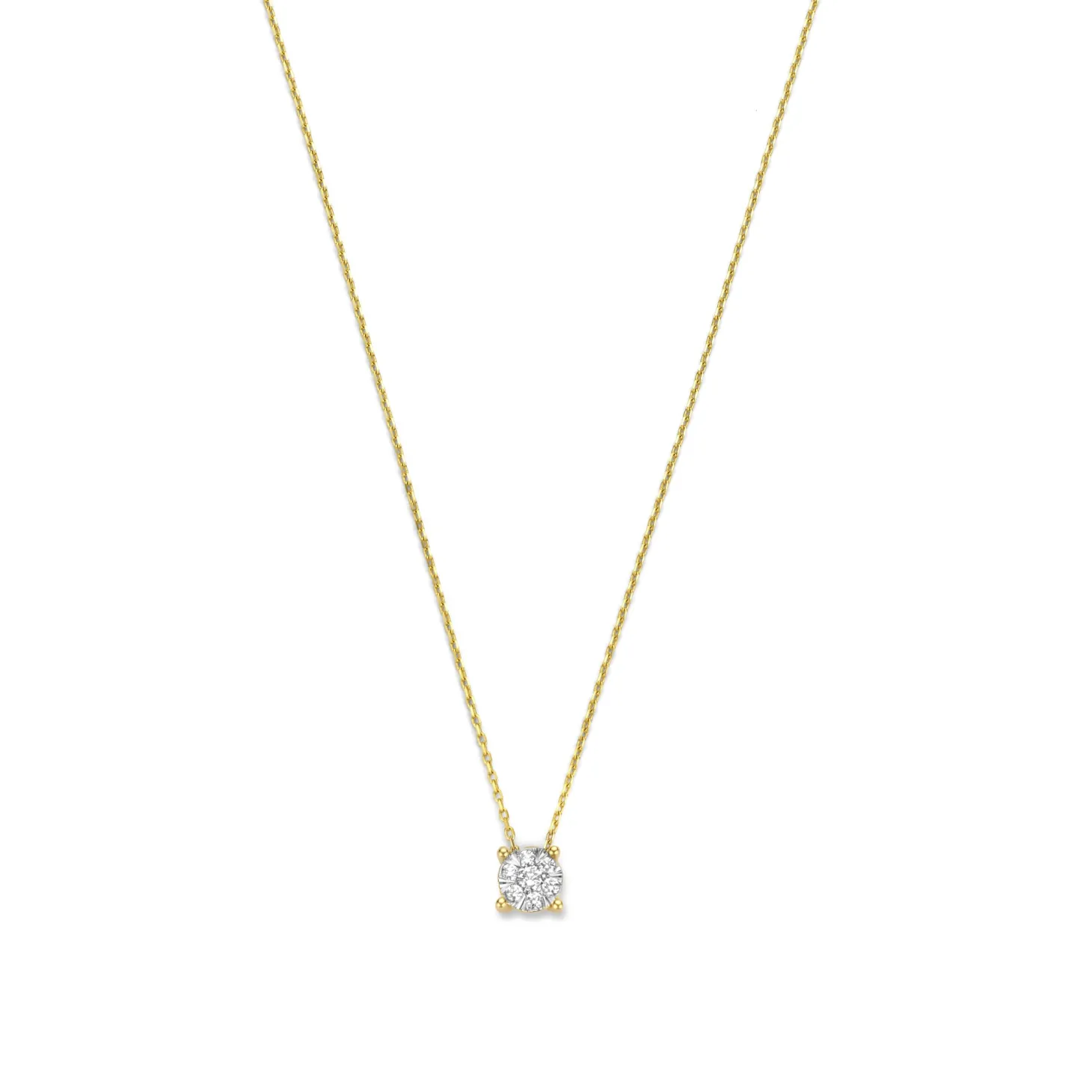 Isabel Bernard De la Paix Hanaé 14 karaat gouden collier met diamant 0.14 karaat Online