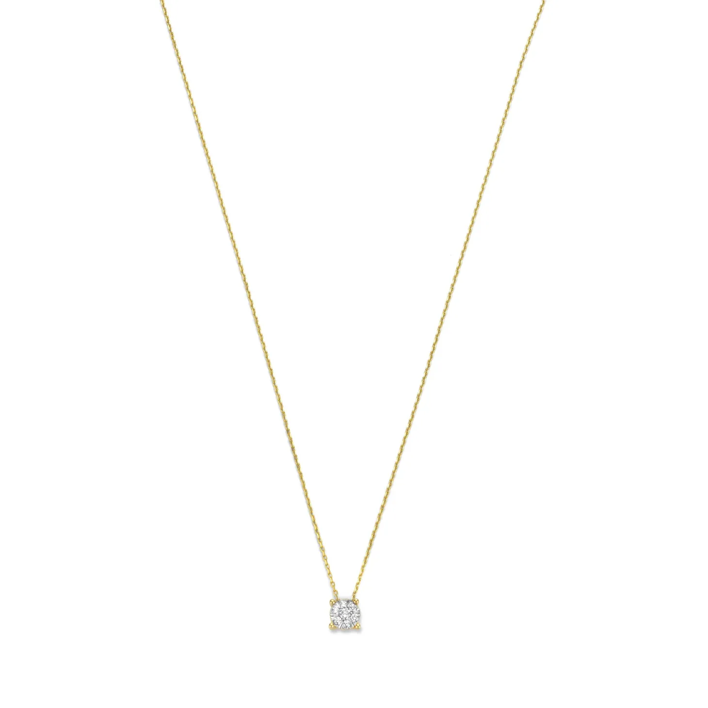 Isabel Bernard De la Paix Hanaé 14 karaat gouden collier met diamant 0.14 karaat Online