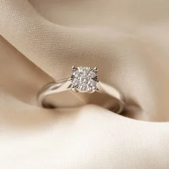 Isabel Bernard De la Paix Hanaé 14 karaat witgouden ring met diamant 0.14 karaat Hot