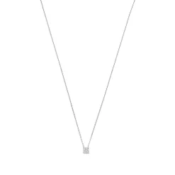Isabel Bernard De la Paix Hanaé 14 karaat witgouden collier met diamant 0.08 karaat Clearance