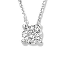 Isabel Bernard De la Paix Hanaé 14 karaat witgouden collier met diamant 0.14 karaat New