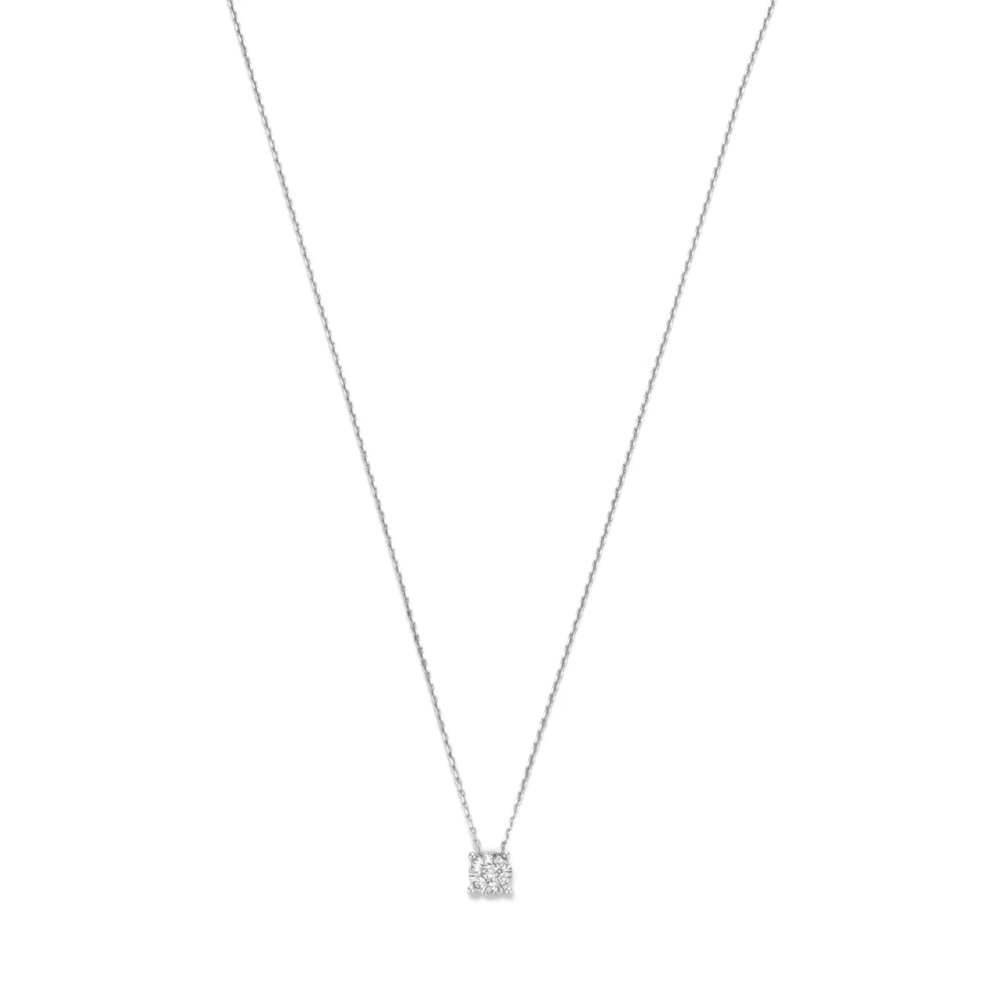 Isabel Bernard De la Paix Hanaé 14 karaat witgouden collier met diamant 0.14 karaat New