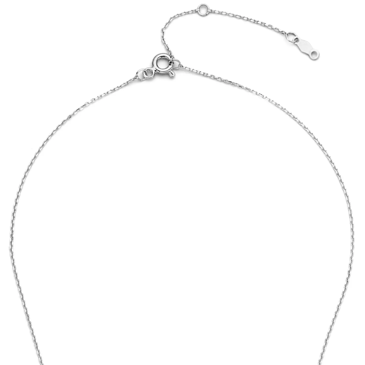 Isabel Bernard De la Paix Hanaé 14 karaat witgouden collier met diamant 0.14 karaat New