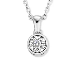 Isabel Bernard De la Paix Inaya 14 karaat witgouden collier met diamant 0.03 karaat Cheap