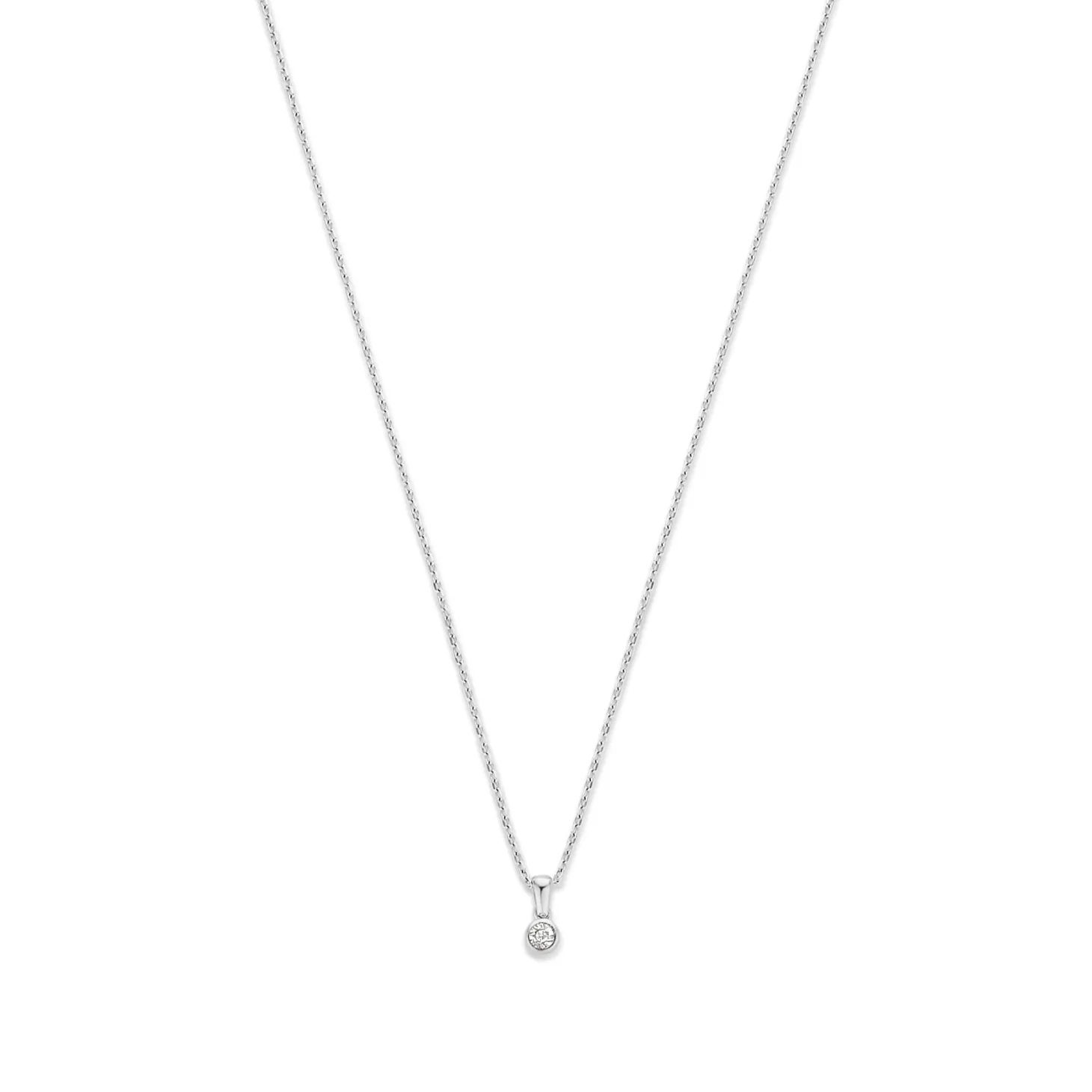 Isabel Bernard De la Paix Inaya 14 karaat witgouden collier met diamant 0.01 karaat Cheap