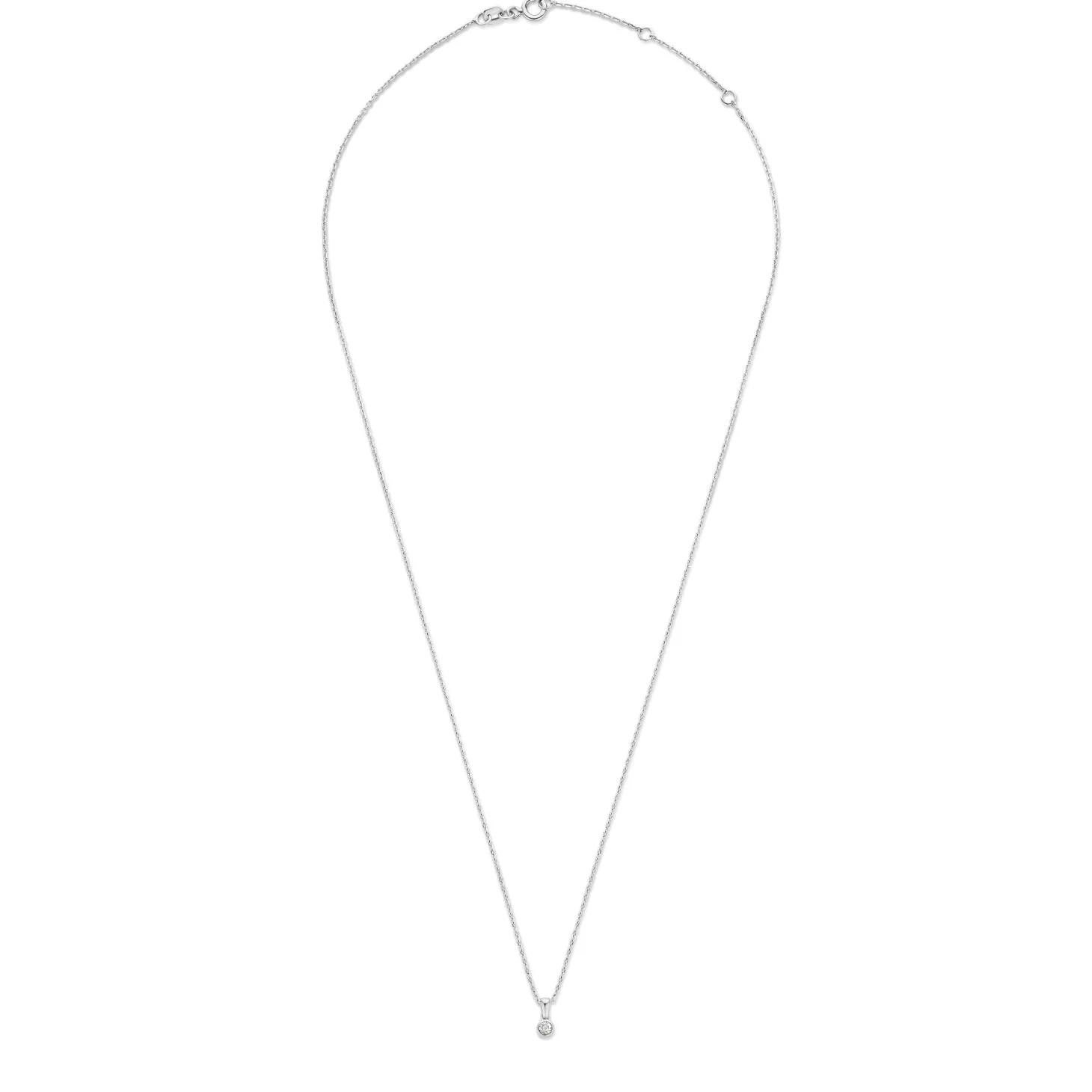 Isabel Bernard De la Paix Inaya 14 karaat witgouden collier met diamant 0.01 karaat Cheap