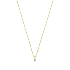 Isabel Bernard De la Paix Inaya 14 karaat gouden collier met diamant 0.01 karaat Clearance