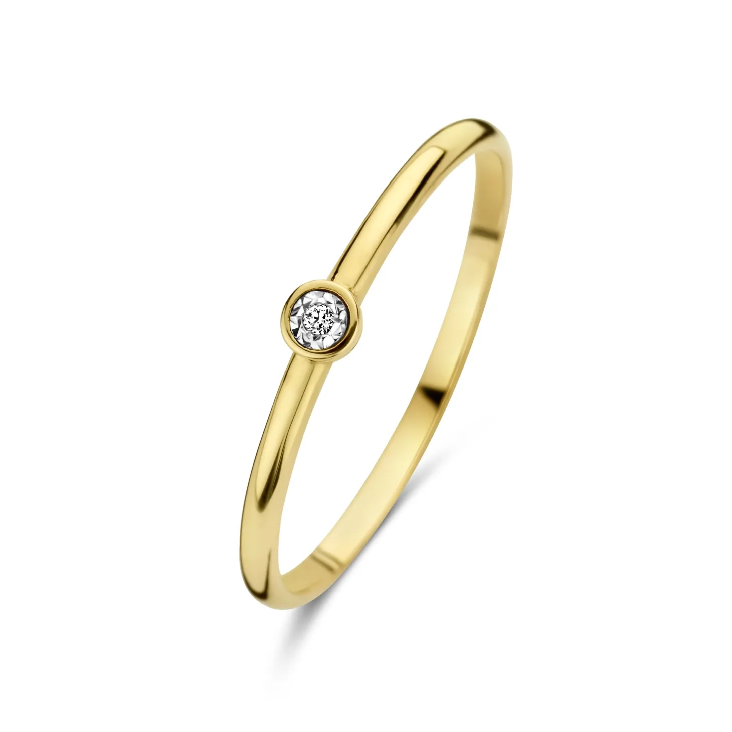 Isabel Bernard De la Paix Inaya 14 karaat gouden ring met diamant 0.01 karaat Best