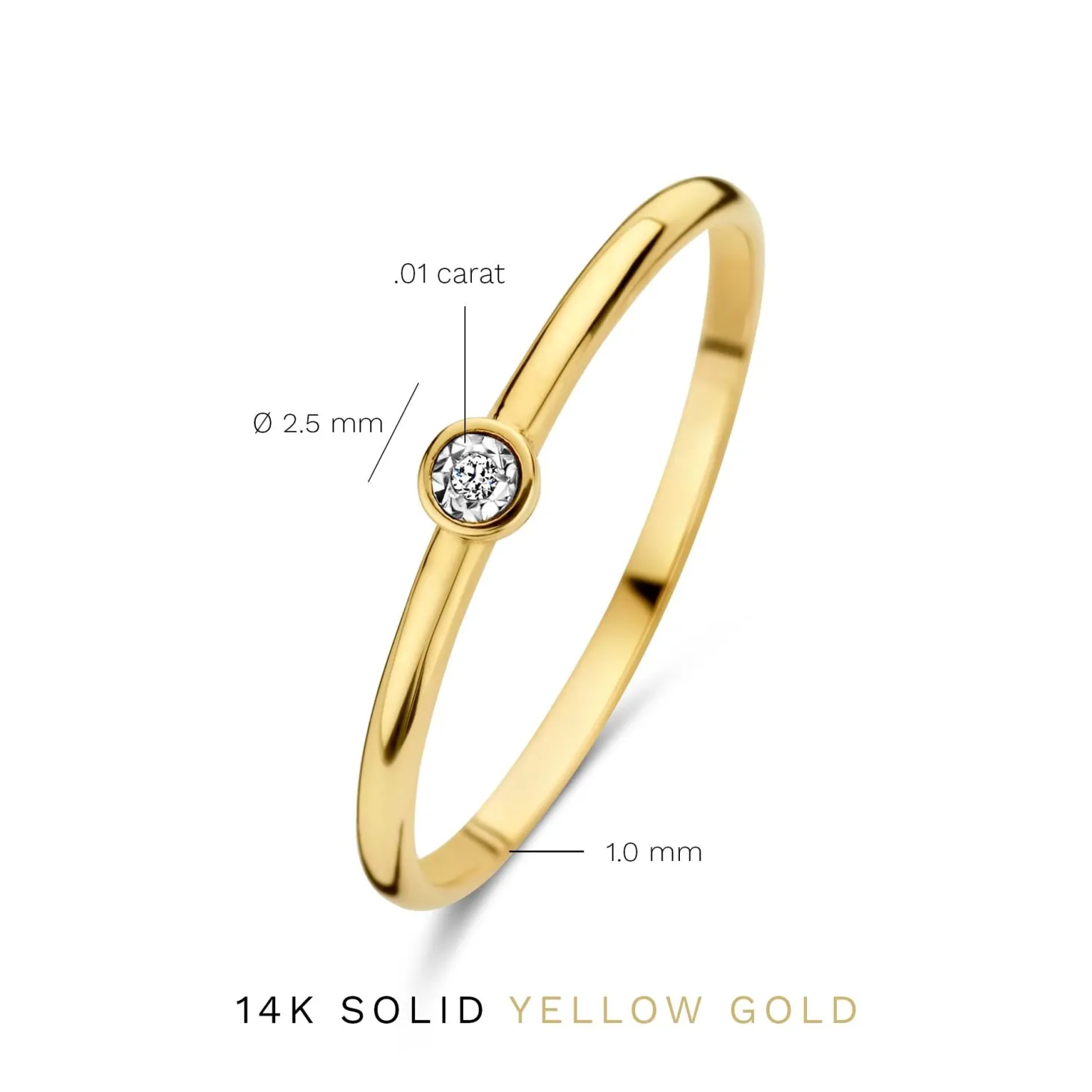 Isabel Bernard De la Paix Inaya 14 karaat gouden ring met diamant 0.01 karaat Best