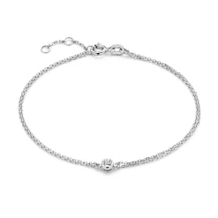 Isabel Bernard De la Paix Inaya 14 karaat witgouden armband met diamant 0.02 karaat Cheap