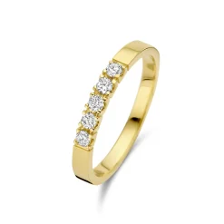Isabel Bernard De la Paix Madeline 14 karaat gouden ring met diamant 0.20 karaat Cheap