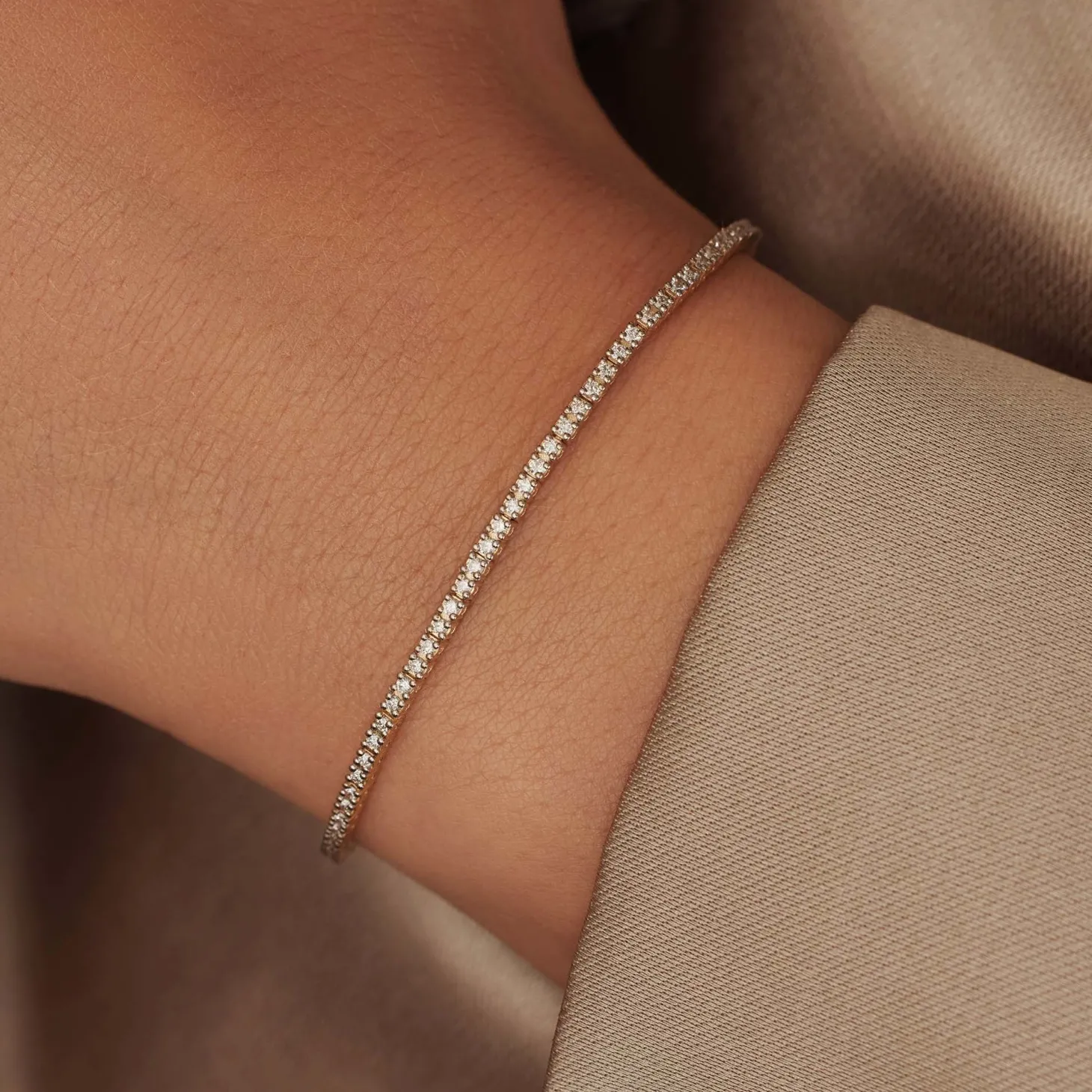 Isabel Bernard De la Paix Madeline 14 karaat gouden tennis armband met diamant 1.08 karaat Cheap
