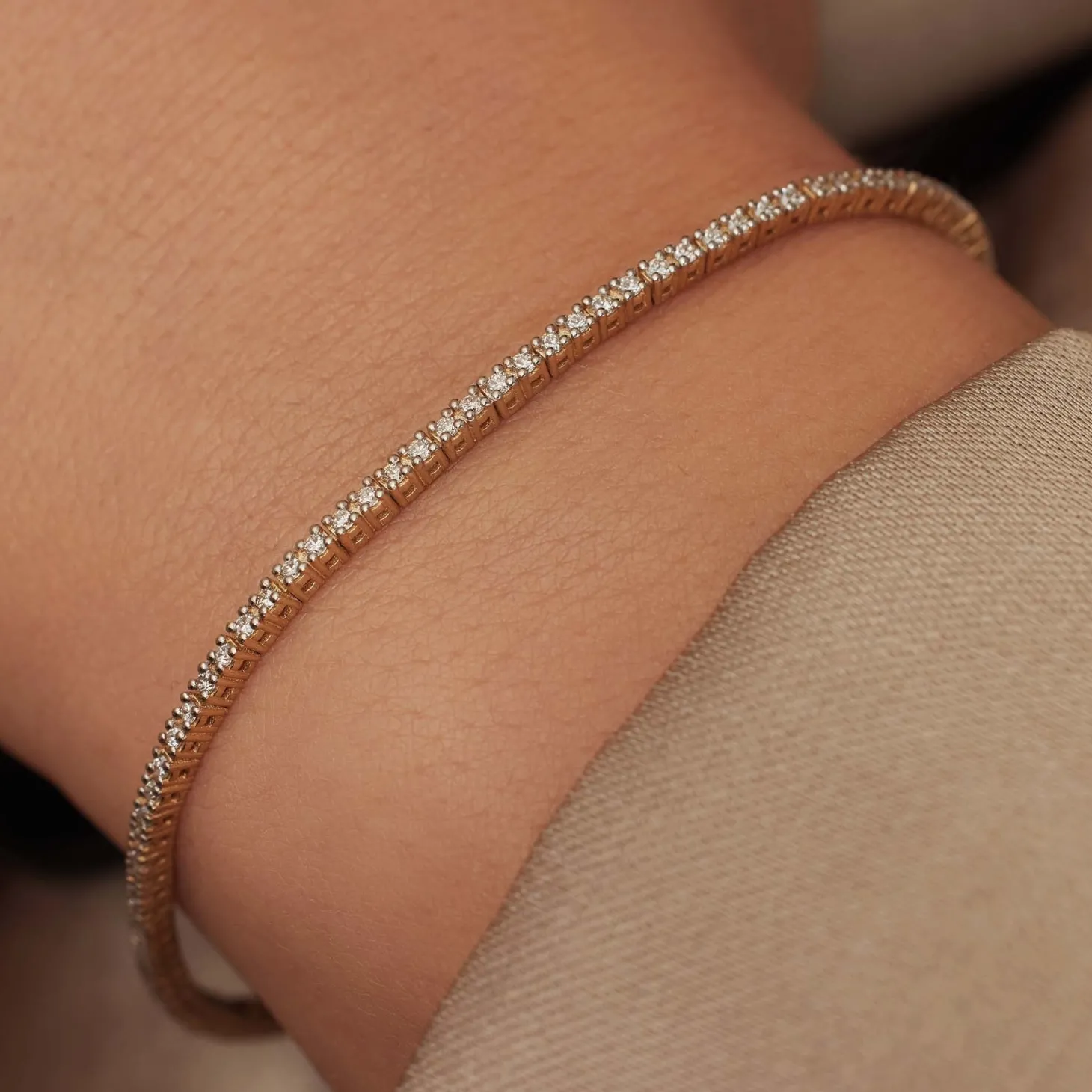 Isabel Bernard De la Paix Madeline 14 karaat gouden tennis armband met diamant 1.08 karaat Cheap