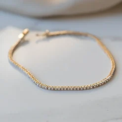 Isabel Bernard De la Paix Madeline 14 karaat gouden tennis armband met diamant 1.08 karaat Cheap