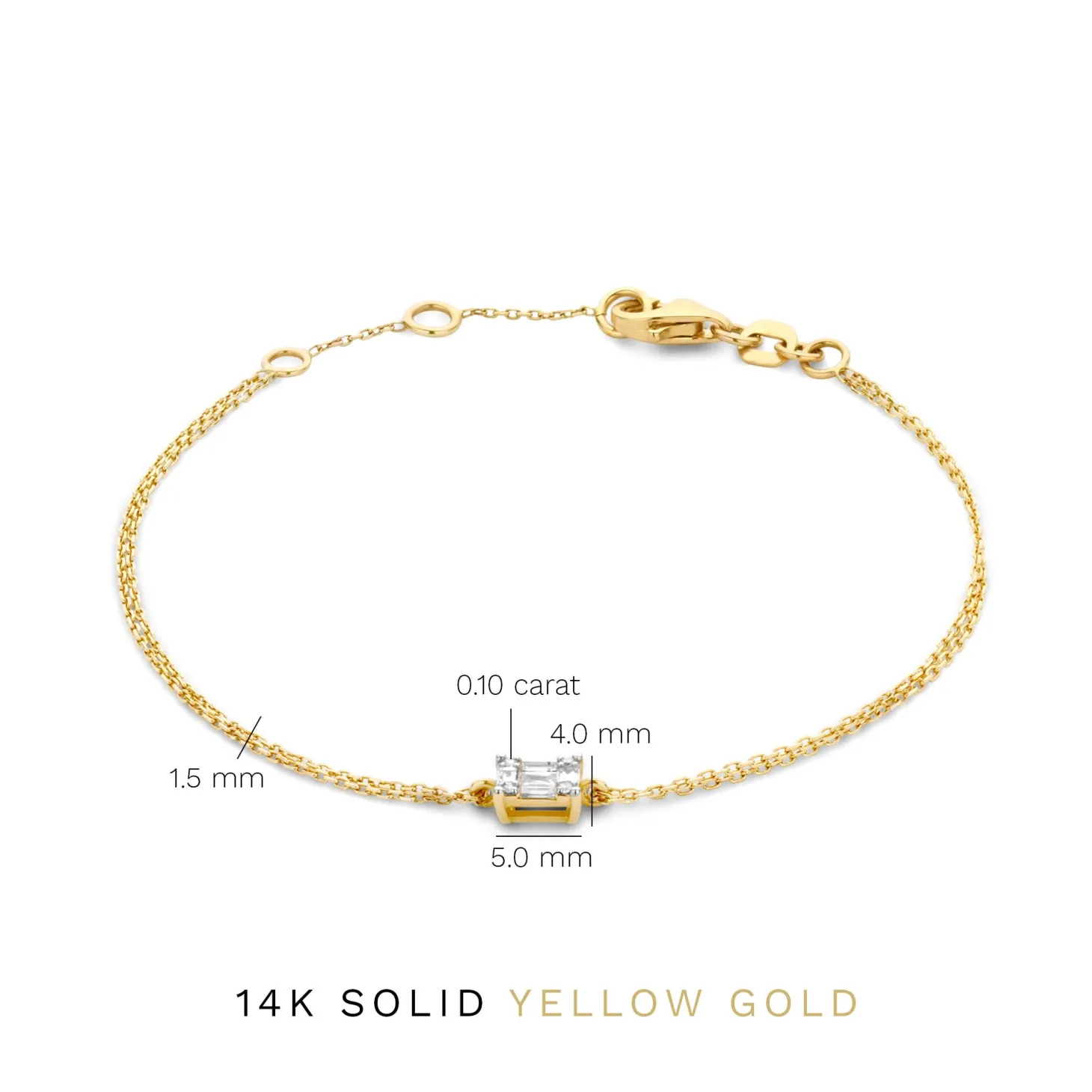 Isabel Bernard De la Paix Maxime 14 karaat gouden armband met diamant 0.10 karaat Best Sale