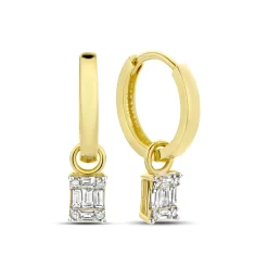 Isabel Bernard De la Paix Maxime 14 karaat gouden creolen met diamant 0.18 karaat Shop