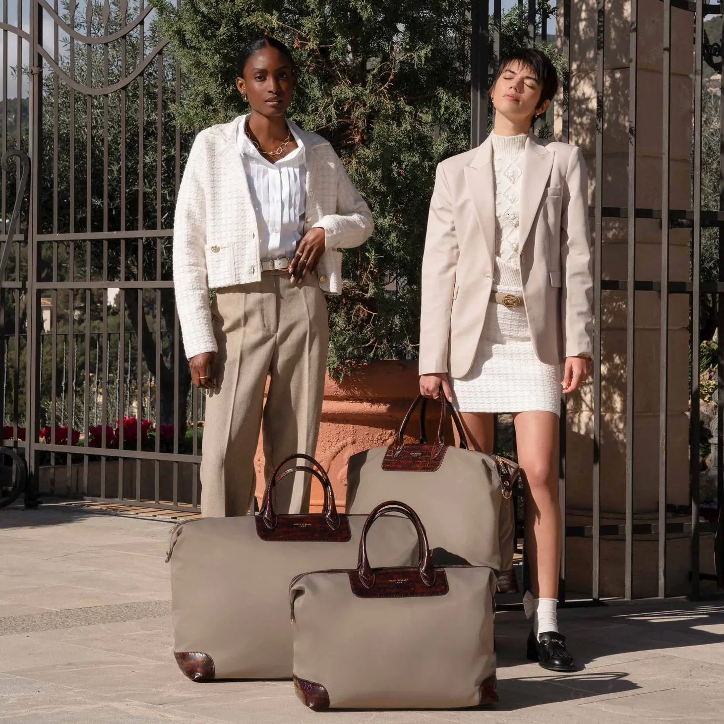Isabel Bernard Du Louvre Celie taupe weekendtas klein Clearance