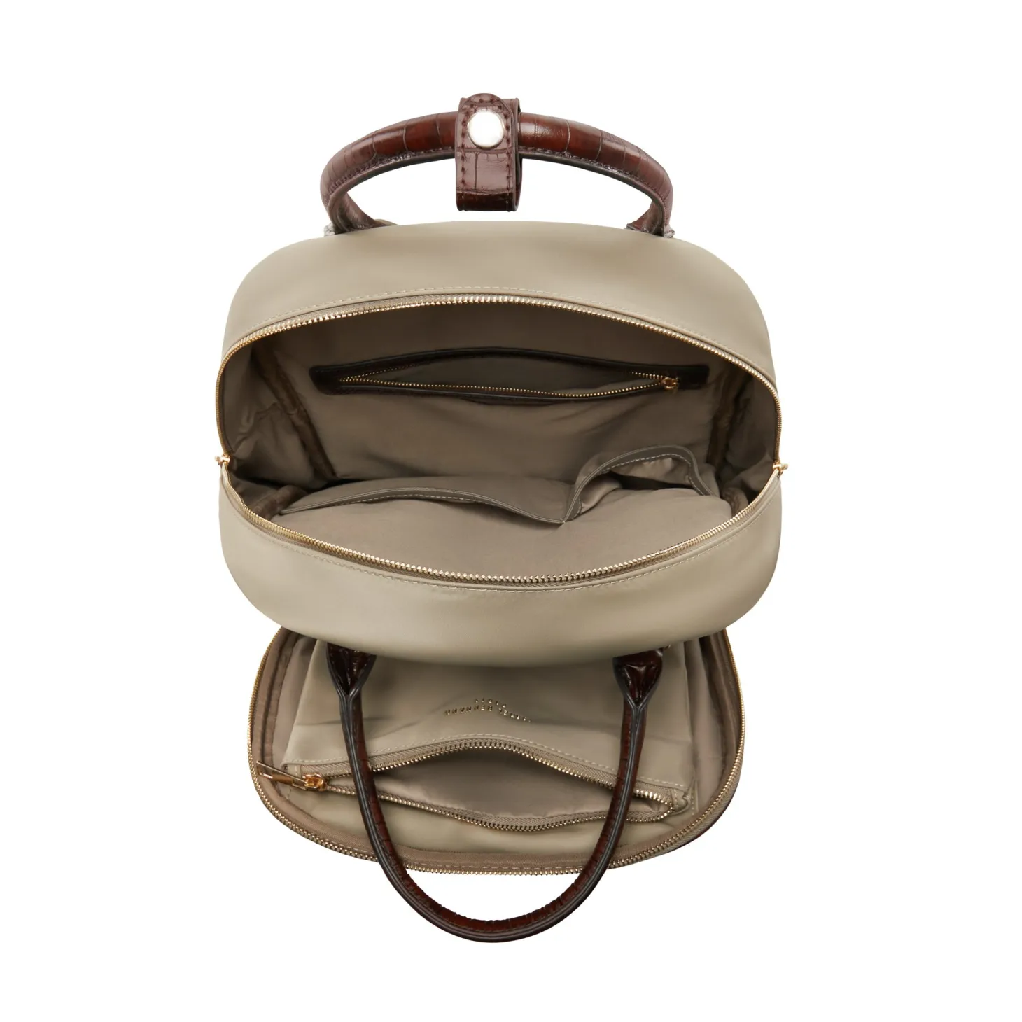 Isabel Bernard Du Louvre Cher taupe rugzak New