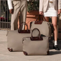 Isabel Bernard Du Louvre Clarice taupe weekendtas middel Cheap