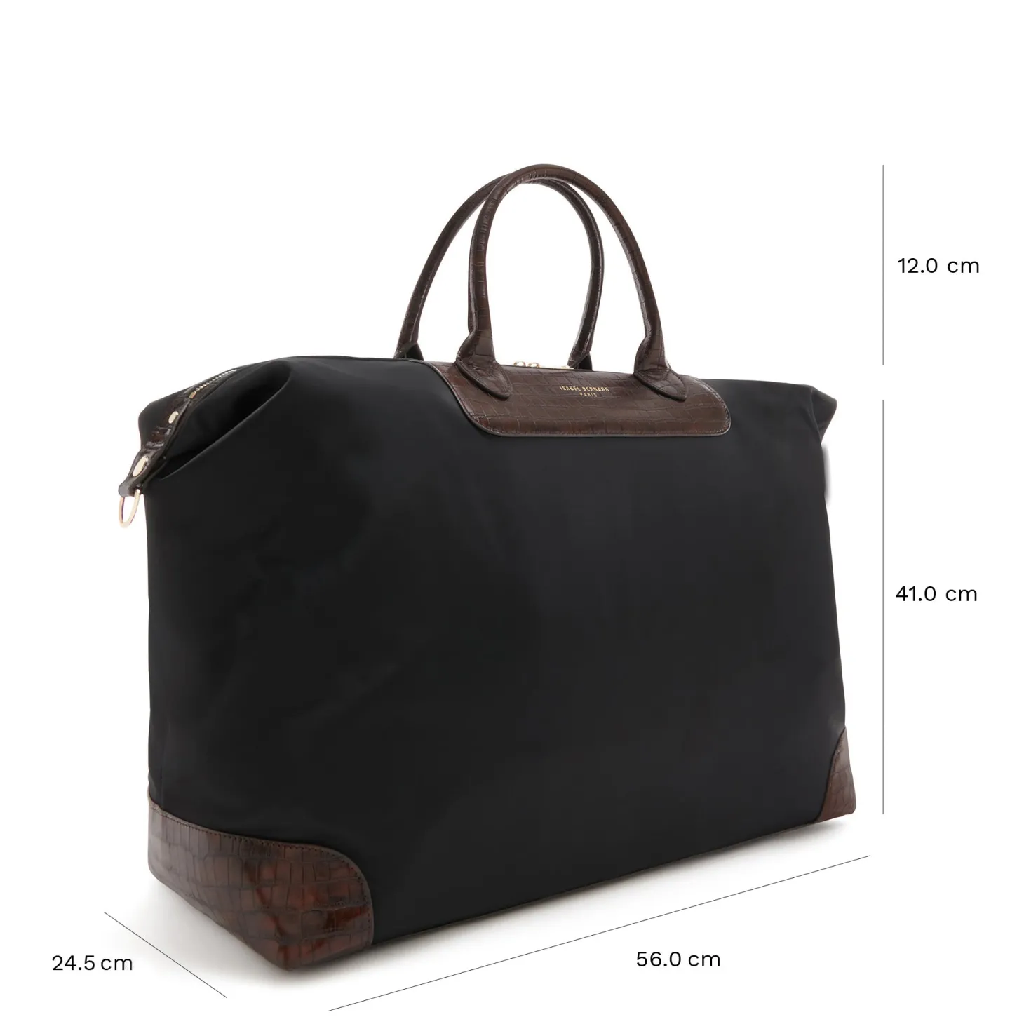 Isabel Bernard Du Louvre Clarice zwarte weekendtas middel Outlet