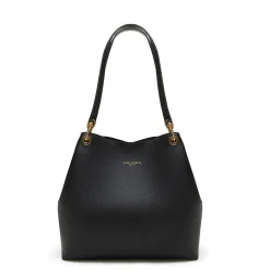Isabel Bernard Femme Forte Annabelle zwarte leren schoudertas van kalfsleer Store