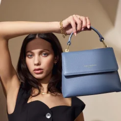 Isabel Bernard Femme Forte Heline blauwe leren handtas van kalfsleer Fashion