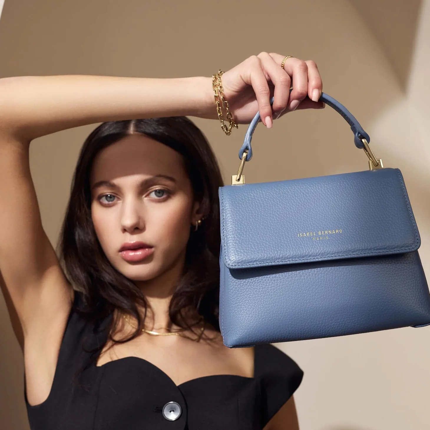 Isabel Bernard Femme Forte Heline blauwe leren handtas van kalfsleer Fashion