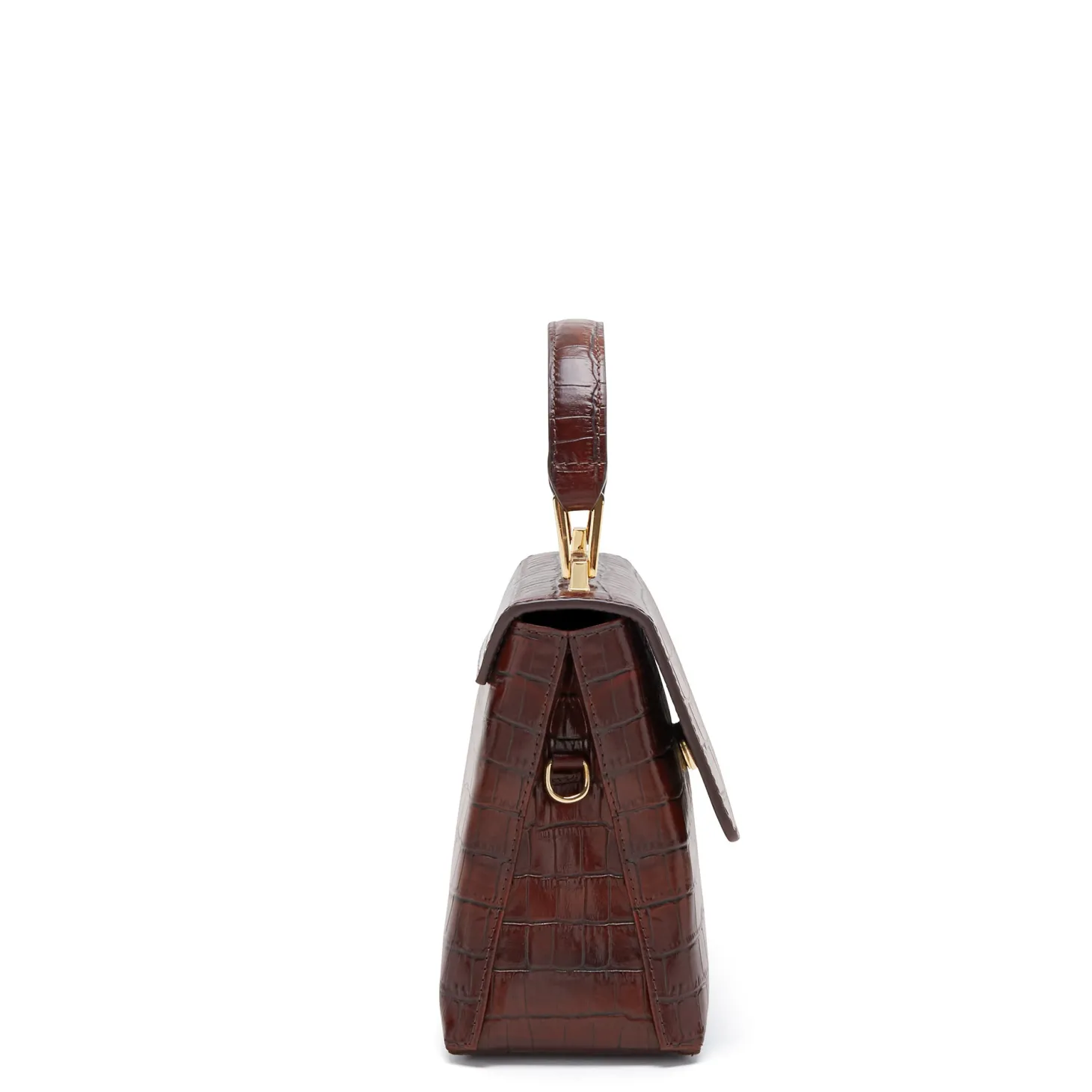 Isabel Bernard Femme Forte Heline croco bruine leren handtas van kalfsleer Fashion