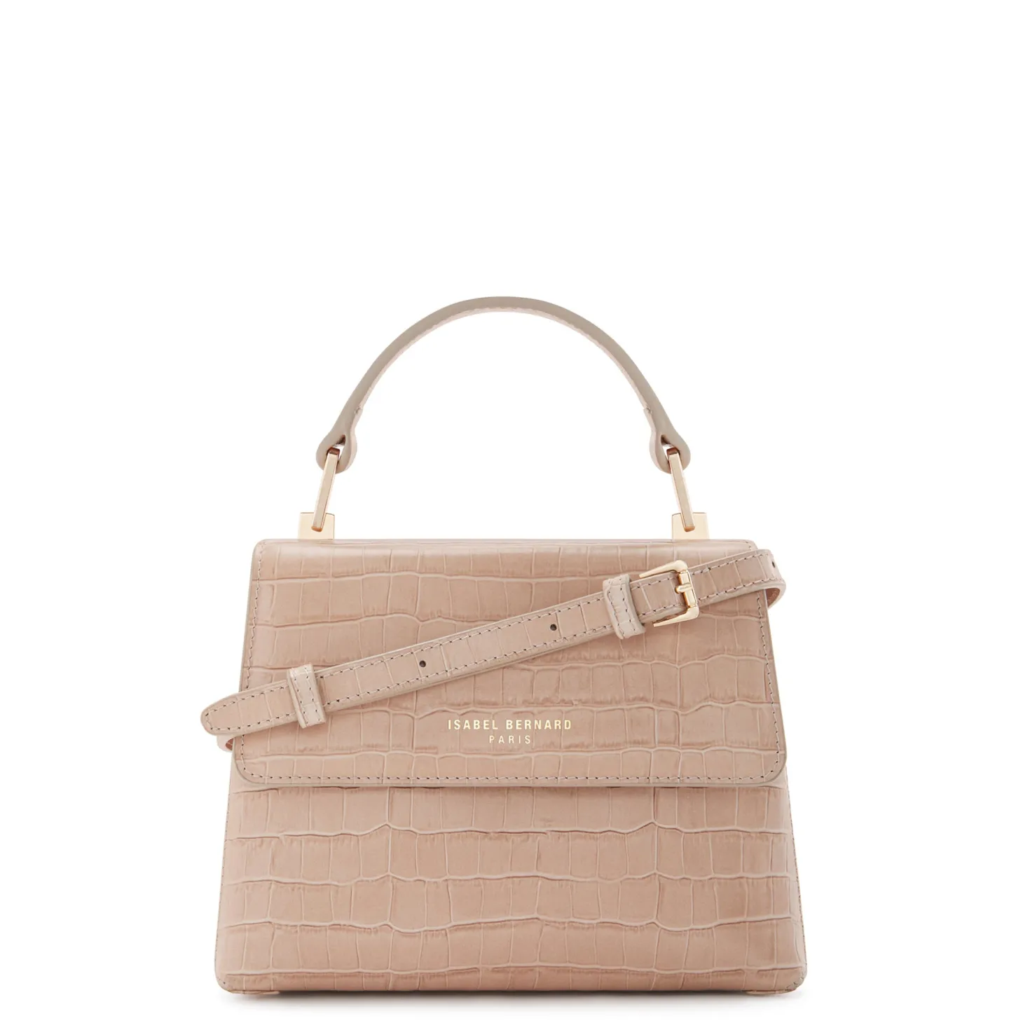 Isabel Bernard Femme Forte Heline croco beige leren handtas van kalfsleer Fashion