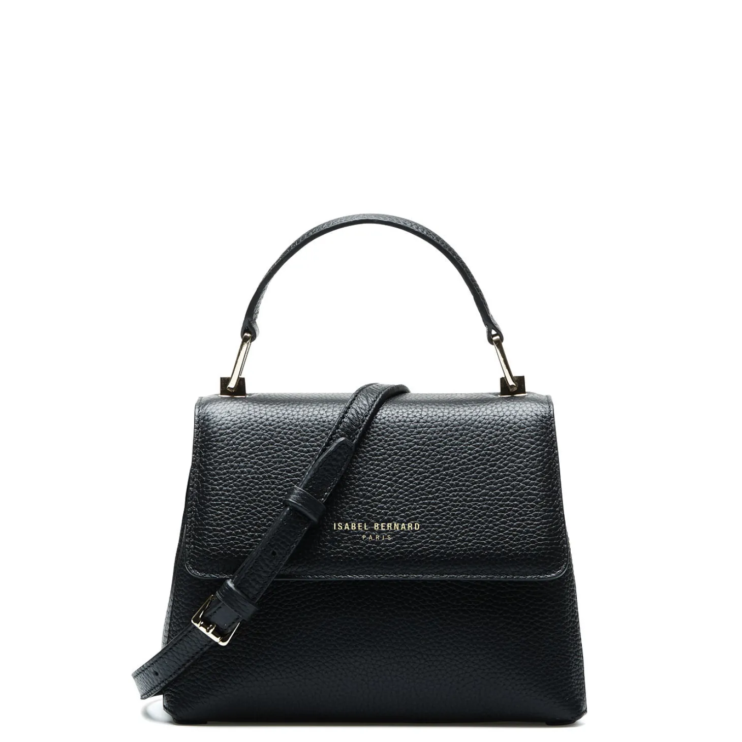 Isabel Bernard Femme Forte Heline zwarte leren handtas van kalfsleer New
