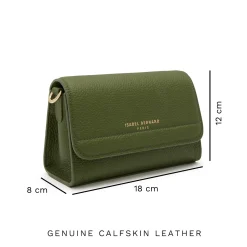 Isabel Bernard Femme Forte Kim groene leren crossbody tas van kalfsleer Flash Sale