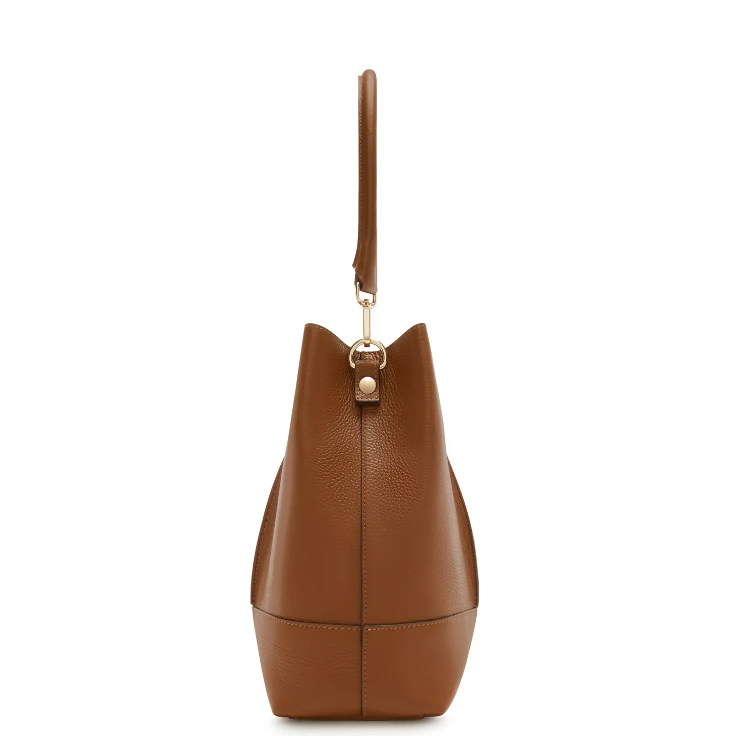 Isabel Bernard Femme Forte Macie cognac leren schoudertas van kalfsleer Sale