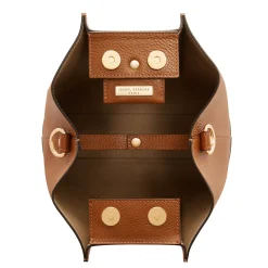 Isabel Bernard Femme Forte Macie cognac leren schoudertas van kalfsleer Sale