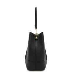 Isabel Bernard Femme Forte Macie zwarte leren schoudertas van kalfsleer Clearance