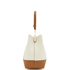 Isabel Bernard Femme Forte Minette crème leren handtas van kalfsleer Outlet