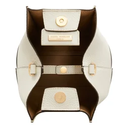 Isabel Bernard Femme Forte Minette crème leren handtas van kalfsleer Outlet