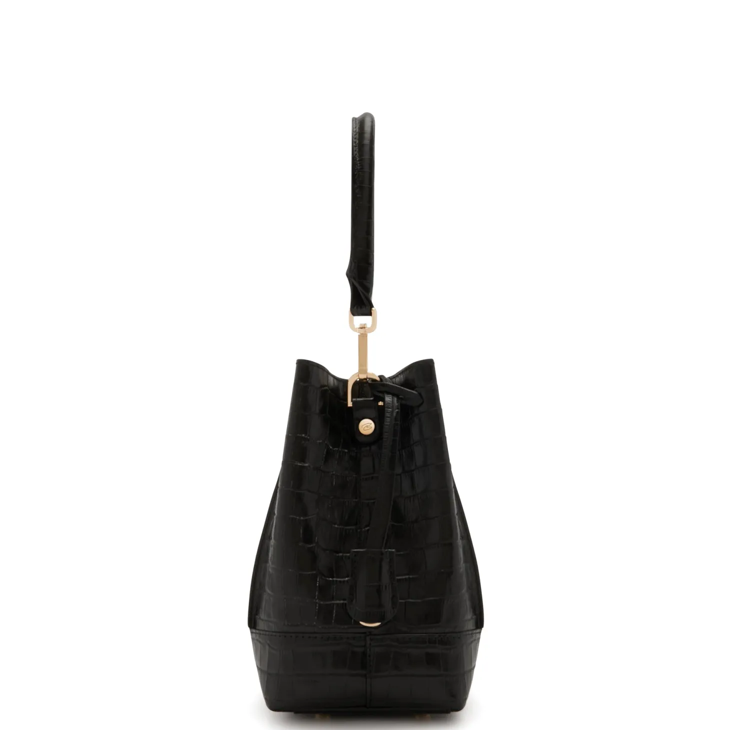 Isabel Bernard Femme Forte Minette croco zwarte leren handtas van kalfsleer Flash Sale