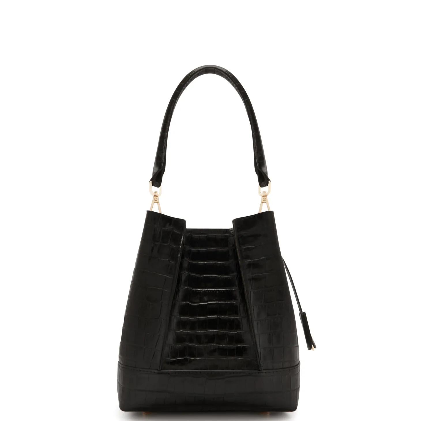 Isabel Bernard Femme Forte Minette croco zwarte leren handtas van kalfsleer Flash Sale