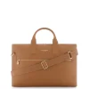 Isabel Bernard Honoré Anique camel leren handtas van kalfsleer met 16.4 inch laptopvak Cheap