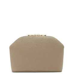 Isabel Bernard Honoré Brunelle taupe leren toilettas van kalfsleer Flash Sale