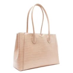 Isabel Bernard Honoré Cloe croco beige leren handtas van kalfsleer Fashion