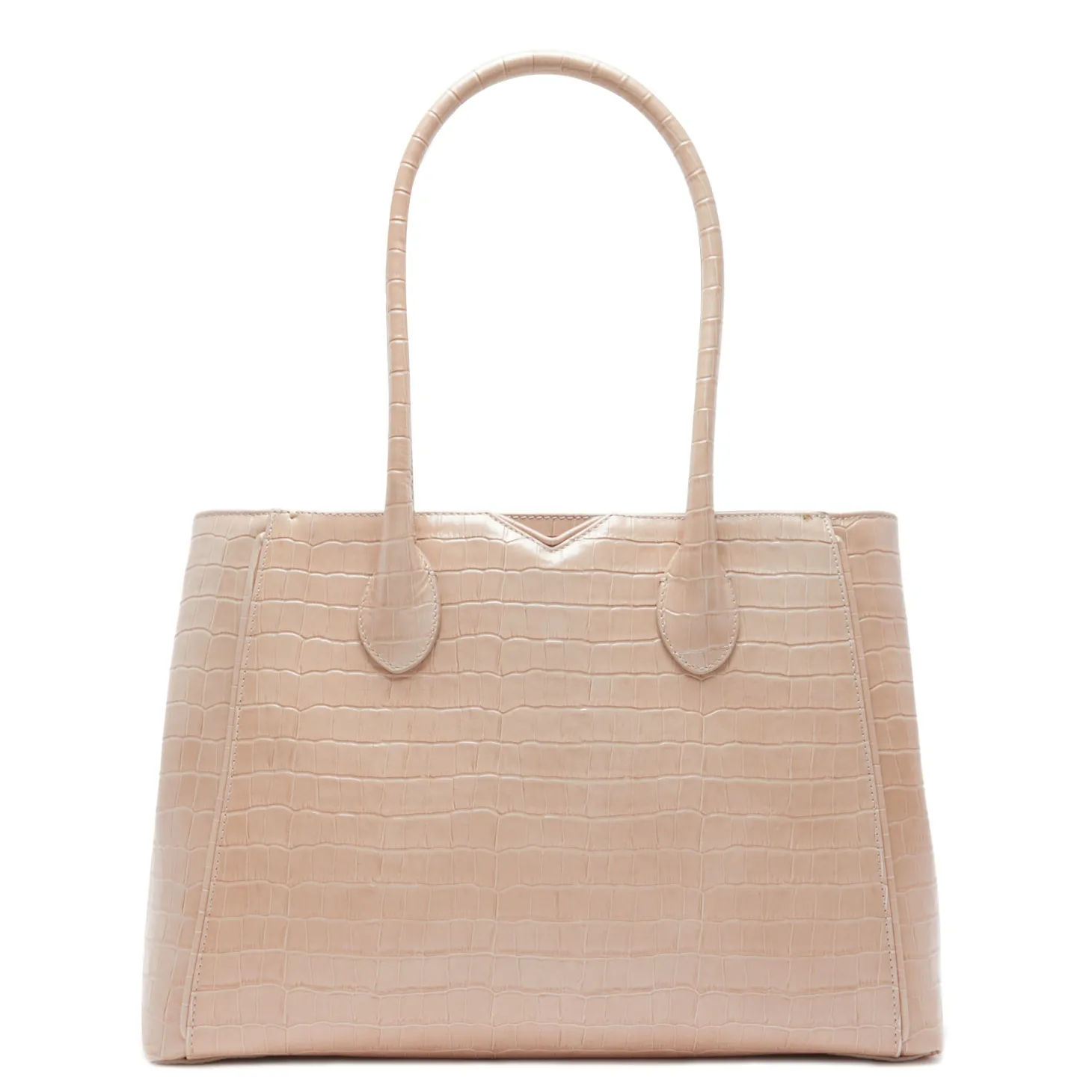 Isabel Bernard Honoré Cloe croco beige leren handtas van kalfsleer Fashion