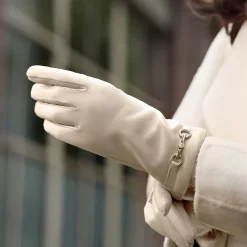 Isabel Bernard Honoré Eleanor crème leren handschoenen van geitenleer Cheap