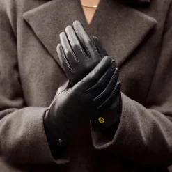 Isabel Bernard Honoré Eleanor zwarte leren handschoenen van geitenleer Flash Sale