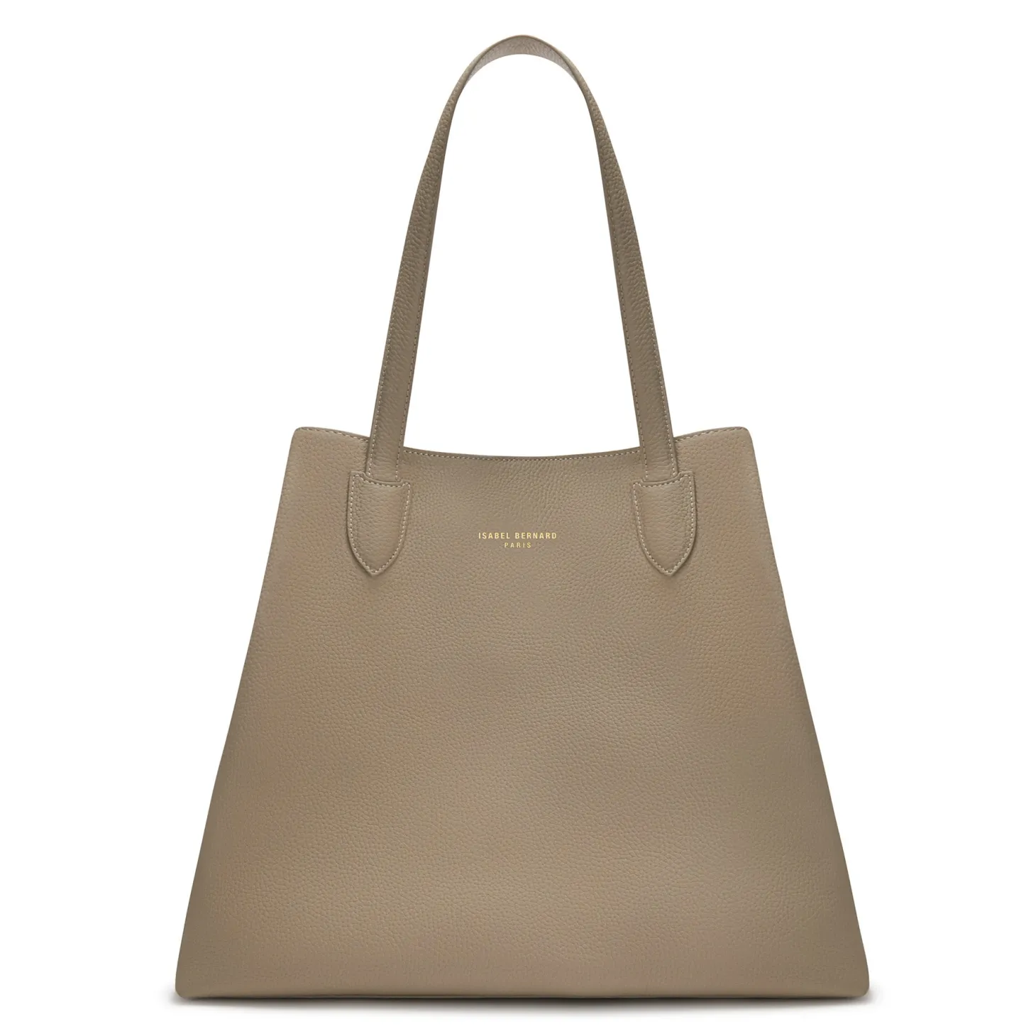 Isabel Bernard Honoré Francine taupe leren shopper van kalfsleer Cheap